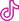 A pink color TikTok icon on a white background