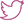 A Twitter icon on a white background